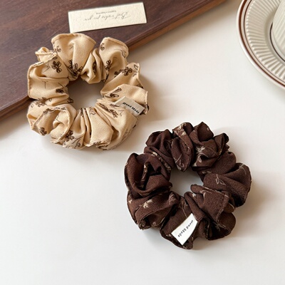 慵懒森系小碎花小肠发圈温柔韩系