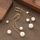 Fringe Slimming Earrings Long Vacation Pearl Luxury Hoops
