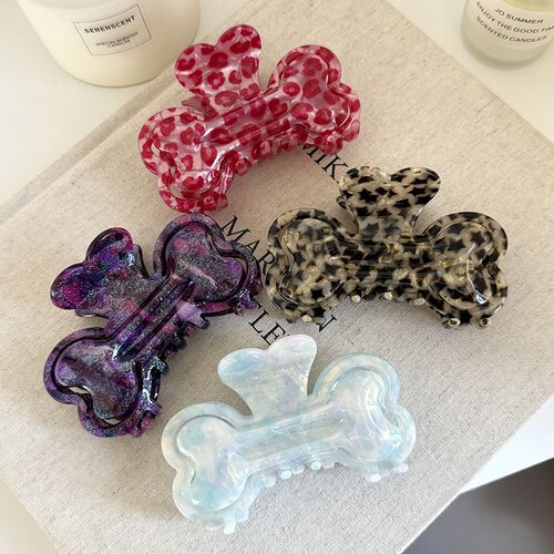 立体蝴蝶结抓夹感复古醋酸鲨鱼夹