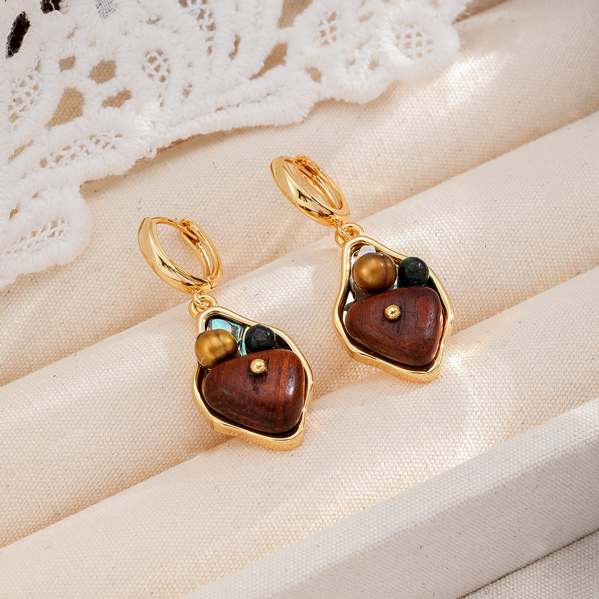 美拉德风秋冬耳饰轻奢高级感