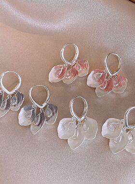 Spray Painted Hoops,Zircon Teardrop Minimalist Chic Earrings