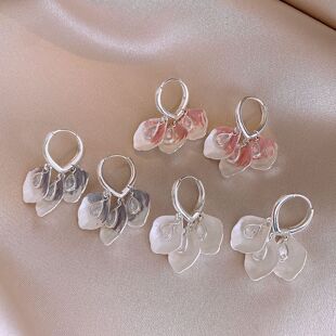 Zircon Hoops Painted Earrings Minimalist Chic Teardrop Spray