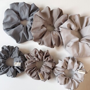 Plaid Scrunchie Stylish Hair Tie Fashion Accessory