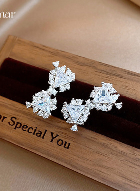 Korean Bow Earrings,Sparkling Zircon Luxury Minimalist Studs