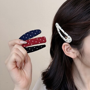 Polka Dot Side Bang BB Hair Clip Korean Hair Accessory