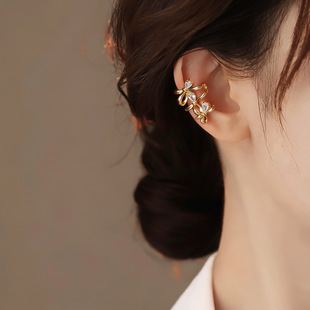 Cuffs Ear Bow Ons Chic Clip Minimalist Zircon