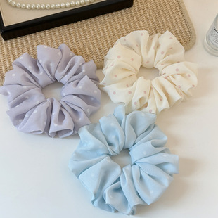 Ponytail Polka Holder Summer Korean Dot Scrunchie