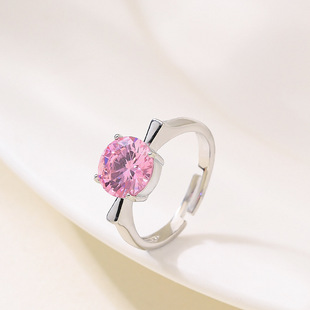 Couple Zircon Jewelry Border Cross Ring Minimalist