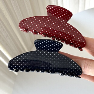 Polka Dot Acetate Hair Claw Elegant Hair Accessory