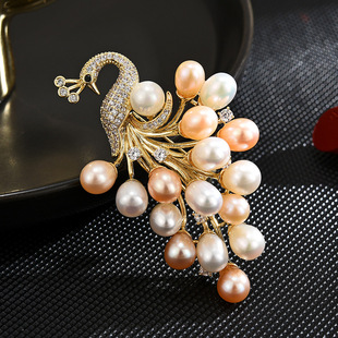 Freshwater Pearl Brooch, Phoenix Luxury Lapel Pin