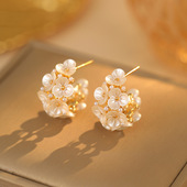 Flower Minimalist Earrings Shell Chic Sweet Luxury Studs