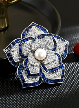 Camellia Pearl Brooch, Vintage Lady's Lapel Pin Wholesale