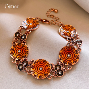 Vintage Enamel Bracelets for Women Fashion Jewelry Mix