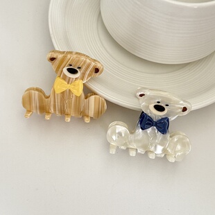 Cute Bear Acetate Claw Clip Cartoon Hair Accessory