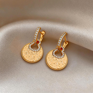 Cuffs Ear Zircon Earrings Circle Minimalist Hollow Metal