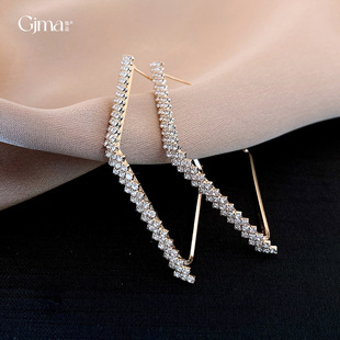 Geometric Diamond Earrings, Luxury Minimalist Stud Earrings