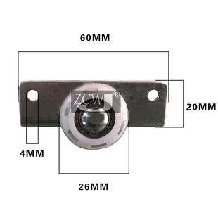 自动推拉黑板滑轮推拉升降黑板滑轮包胶滑轮聚氨酯滑轮带座子支架