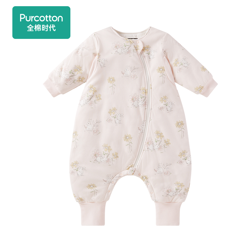 Purcotton/全棉时代 2023冬婴童抗菌针织加厚分腿睡袋,PAS234010