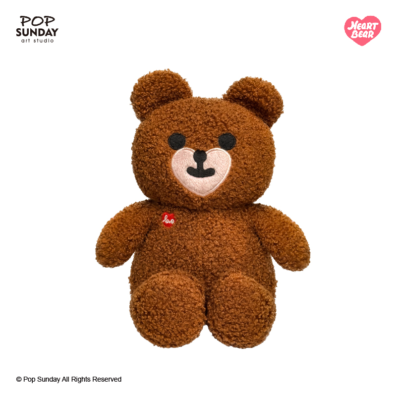 韩国爱心熊毛绒玩具安抚娃娃公仔