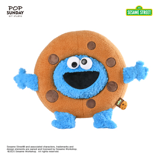 POP SUNDAY芝麻街甜饼怪抱枕居家创意毛绒颈枕靠枕动漫卡通礼物