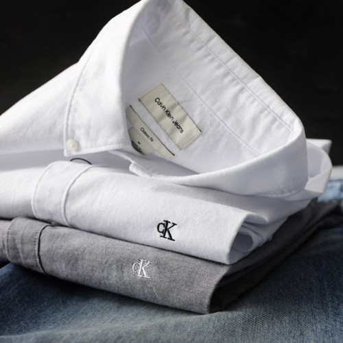 CKJeans刺绣LOGO长袖衬衣秋季新