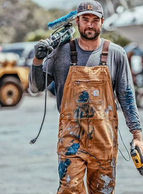 阿瞳牛社Carhartt卡哈特102776主线纯色休闲裤美式潮牌背带裤男款