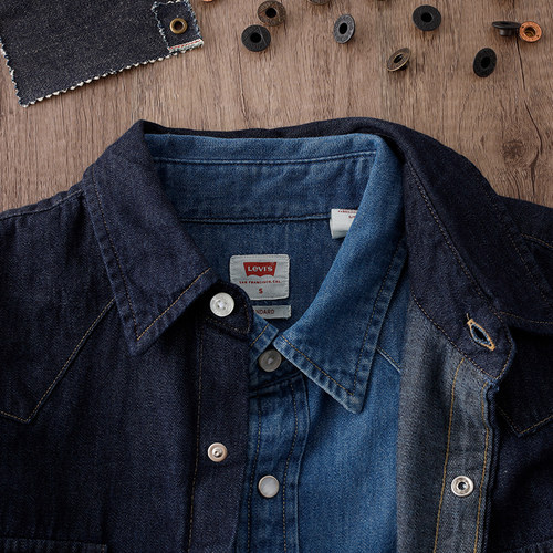 Levis李维斯复古潮流牛仔衬衫潮