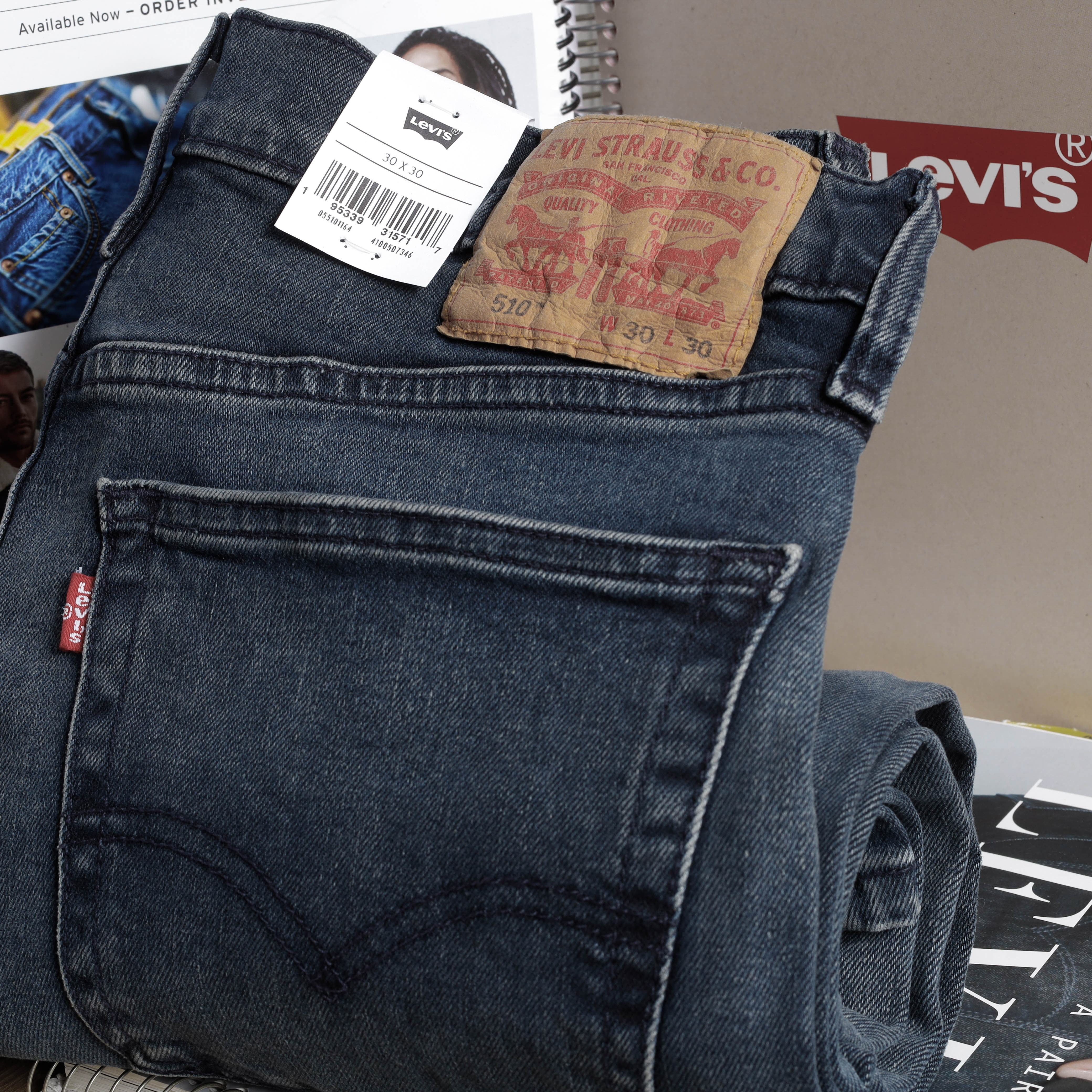 阿瞳牛社Levis李维斯深蓝色510复古牛仔裤男休闲中腰紧身长裤春秋