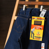 阿瞳牛社Wrangler威格13MWZ原色未脱浆牛仔裤 直筒重磅原牛养牛裤