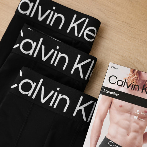 CK平角内裤男三条装礼盒性感简约