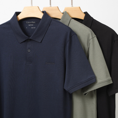 CKJeans商务休闲刺绣短袖POLO衫