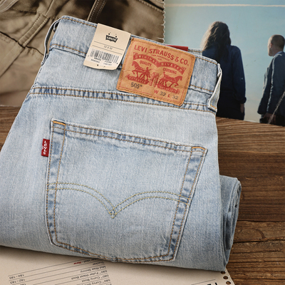 Levis李维斯505直筒薄款牛仔裤男