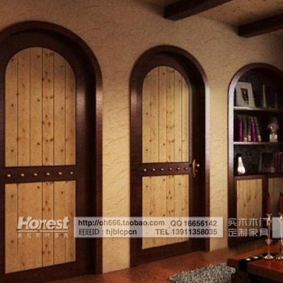 欧式地中海美式乡村田园门弧形门拱形门 圆弧门别墅门室内门