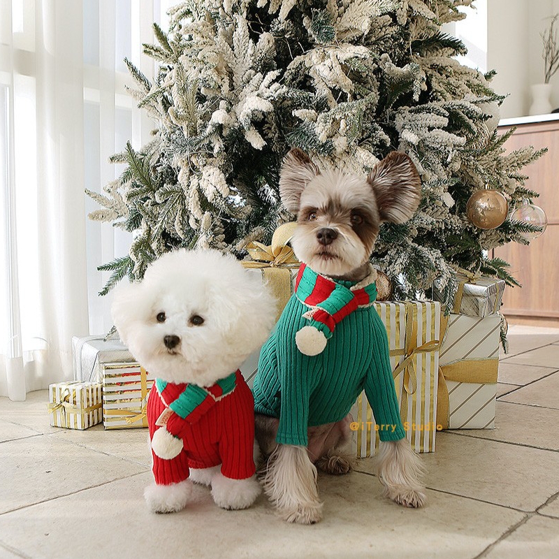 [现货]韩国littlecollin秋冬高领弹力棉打底衫狗狗内衬宠物T恤