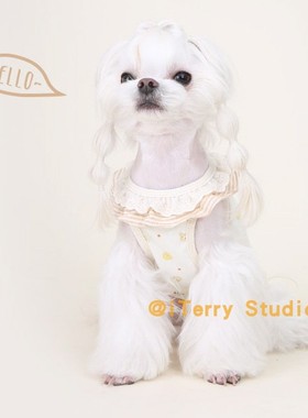 [现货]韩国It's Dog正品狗狗有机棉舒适居家服蕾丝背心