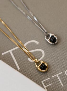 天然虎眼石圆球抽拉长款项链