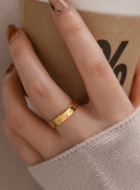 ins冷淡风精致星空戒指女不掉色