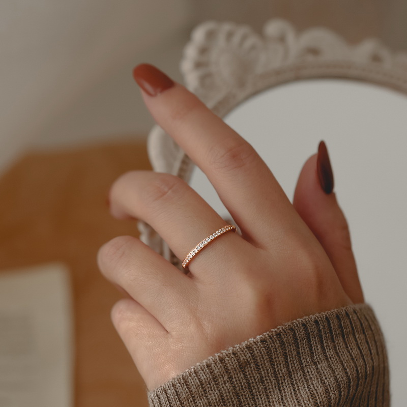 日式轻奢小众微镶锆石女不掉色