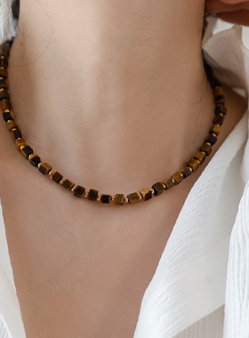 小众欧美复古高级感天然串珠项链