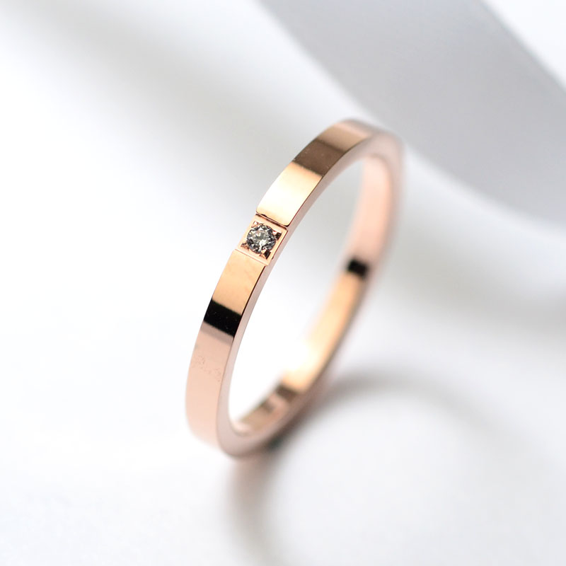 不掉色时尚个性微镶日式ins单钻