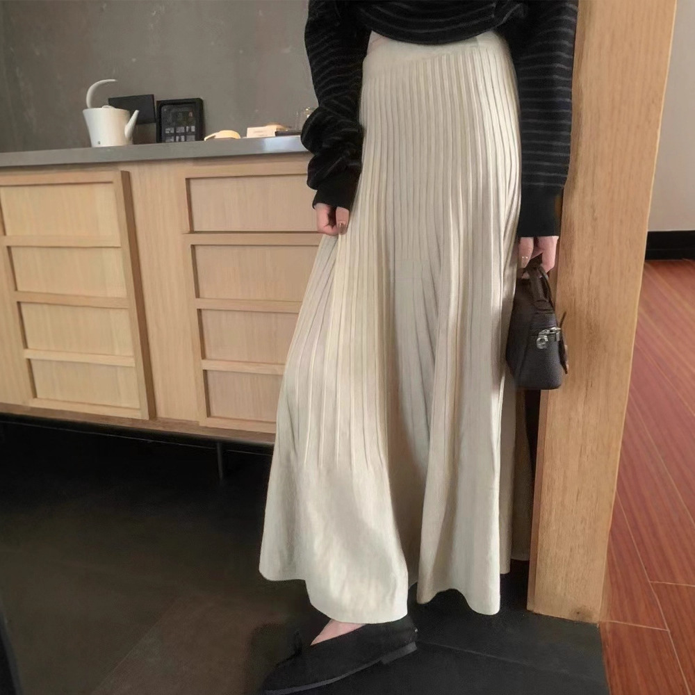 高腰安迪绒伞裙高腰显瘦长裙子女装2025秋冬新款半身裙女潮