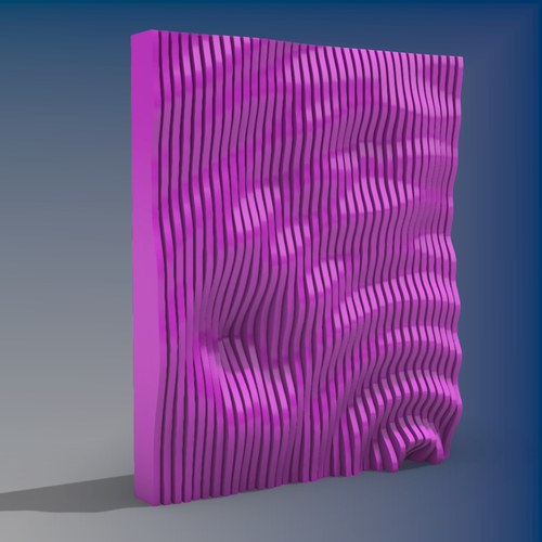 FY89 gh电池组随机圆波浪装饰条板背景墙grasshopper参数化设计