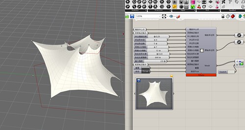 FY66 gh电池组参数化插件多边张拉膜就近锚点Grasshopper一键生成