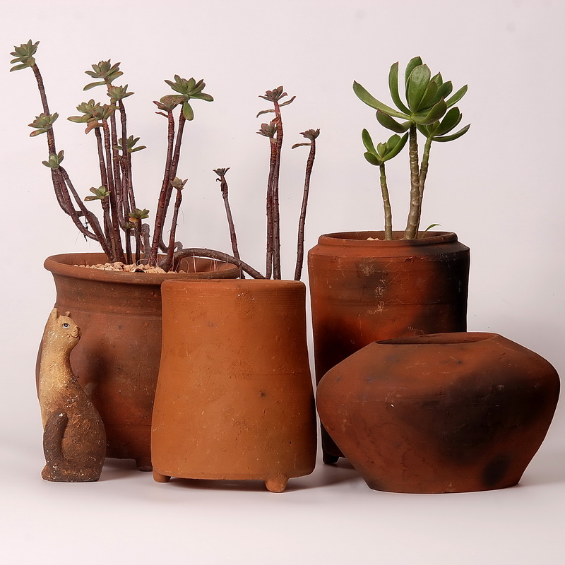 花婆婆 瓦盆陶盆 古法花盆手拉胚多肉花盆老桩 柴烧盆栽瓦罐花盆