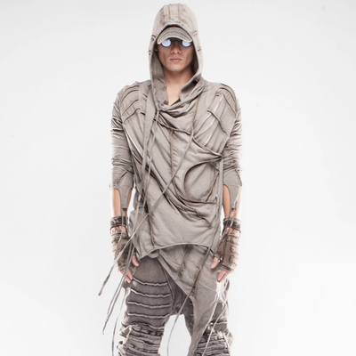 CHAUNK沙丘废土披挂式连帽T恤