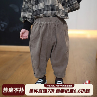 新款 帅气秋装 男童长裤 婴儿纯棉裤 砚台家童装 子冬装 儿童加绒休闲裤