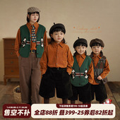 儿童长袖 衬衫 帅气秋装 砚台家亲子装 春款 男童内搭衬衣幼童纯棉上衣