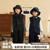 儿童马甲宝宝宽松裤 新款 子 秋季 砚台家韩系男童保色牛仔套装