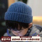 砚台家韩版 儿童毛线帽男女童针织帽宝宝保暖冬季 纯色帽子