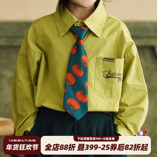 砚台家童装韩系儿童卡通南瓜领结男宝宝演出衬衫领带男童洋气配饰